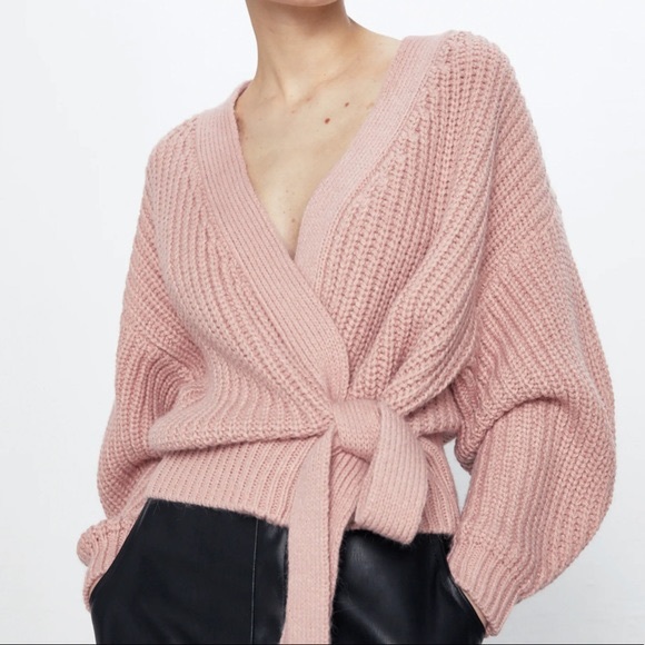 Zara Sweaters - Zara Knit Chunky Wrap Cardigan